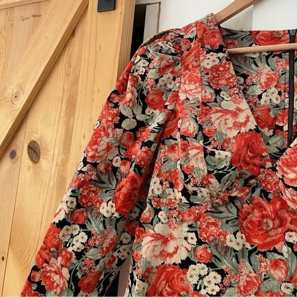 Free People Kapowski Floral Puff Sleeve Mini Dress - Picture 9 of 10